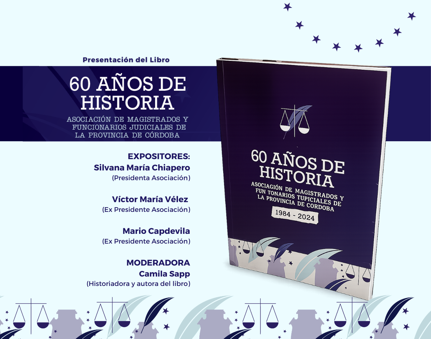 Asociación de Magistrados y Funcionarios Judiciales de la Provincia de Córdoba | Presentación libro 60° Aniversario